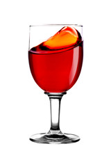 Small wave red wine and blink