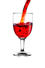 Red wine in glass