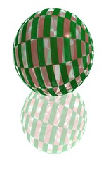 green checked glass button