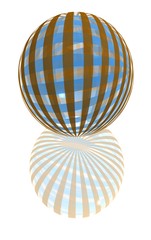 striped glass button