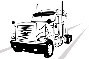 Vector-illustration of the big truck on a white background