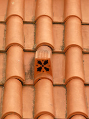 Decorated roof tiles