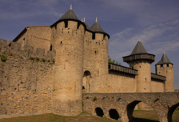 Fototapeta na wymiar Carcassonne, średniowiecznego miasta