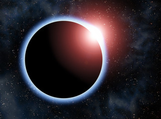 Fototapeta premium Solar Eclipse 1 august 2008 (2008/08/01)..abstract illustration