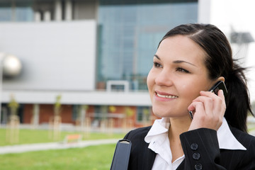 attractive brunette and successful businesswoman