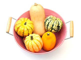 squashes in a vegetable bowl