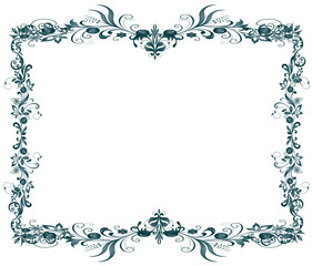 cadre floral antique