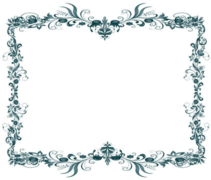 cadre floral antique
