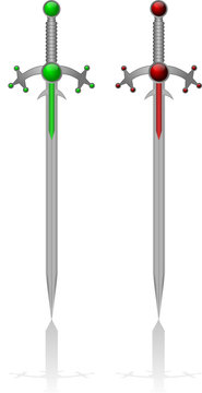 metal sword, vector, weapon