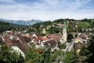 Fototapeta na wymiar Townscape od Feldkirch, Vorarlberg, Austria.