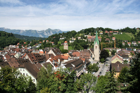 Townscape od Feldkirch, Vorarlberg, Austria.