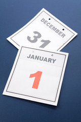 New Year, calendar date January 1 for background