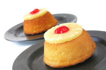 Pineapple upside down cakes