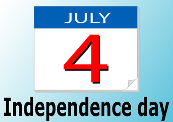 Independence day. Calendar date