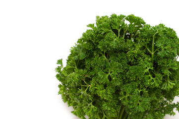 parsley bunch on white background