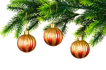 Christmas decoration isolated on the white background