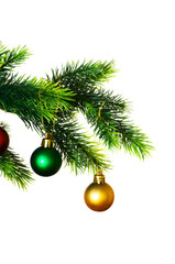 Christmas decoration isolated on the white background