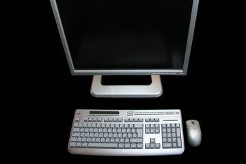 computer su sfondo nero