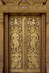 Relief im Tempel Xieng Thong, Luang Prabang, Laos