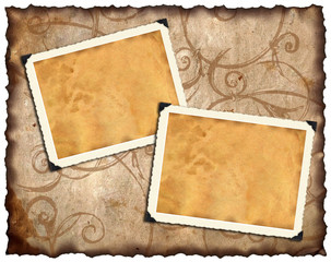 photo frameworks on old paper victoriann style, design.