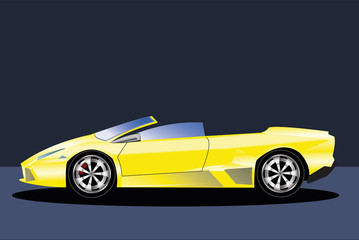 prestigious sports machine is isolated on white background