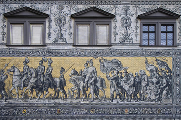 Mosaïque de la procession des Ducs à Dresde