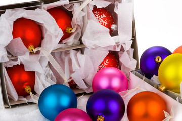 Boxed Christmas baubles