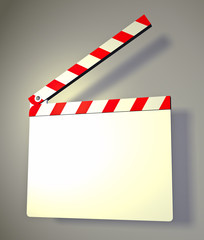 Fototapeta premium clapboard_white_open