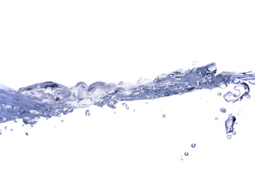 the purity of flowing water (isolated on white)