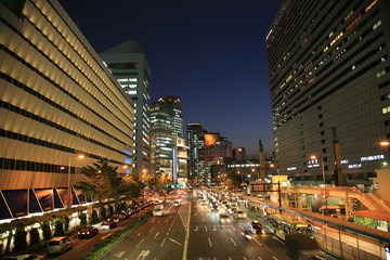 Fototapeta na wymiar Noc w Osace