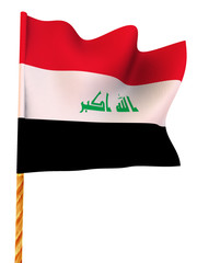 Flag. Iraq.  3d
