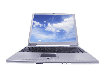 Computer Laptop on Isolated White Background