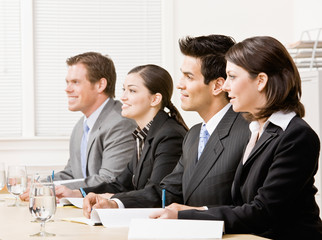 Co-workers in meeting in conference room