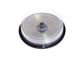 Cd or dvd disks isolated on white background