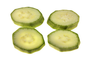 Slices of vegetable marrow