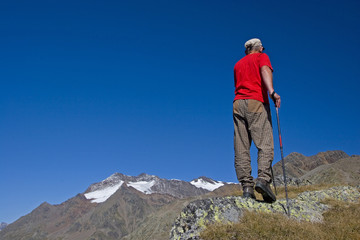 Naklejka premium Bergwandern