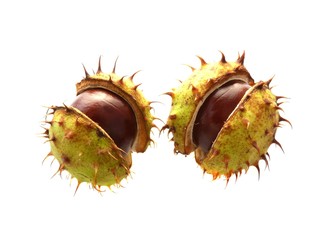 Chestnut isolated on white