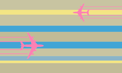 flying passenger aircraft  illustration