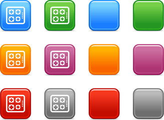 Color buttons with gas stove icon