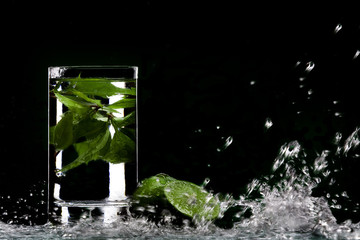 black and splash