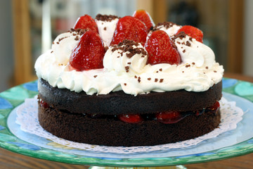 Chocolate and Strawberry Cake