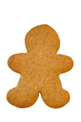Undecorated Gingerbread Cookie on White