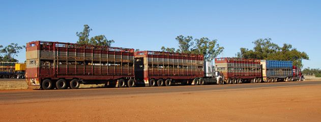 Road train in Australia