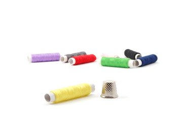 sewing kit isolated on a white background