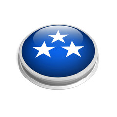 blue 3d three star button
