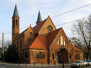Fototapeta na wymiar Kościół czterech ewangelistów w Berlin-Pankow