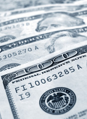 Close up of US dollars