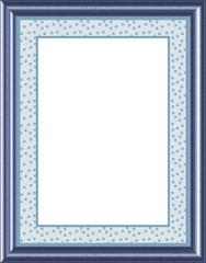 Blue Frame with Paw print Border - isolated easy clipping