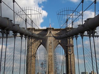 Fototapeta premium Cordages et arches du pont