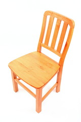 wooden chair isolated on the white background